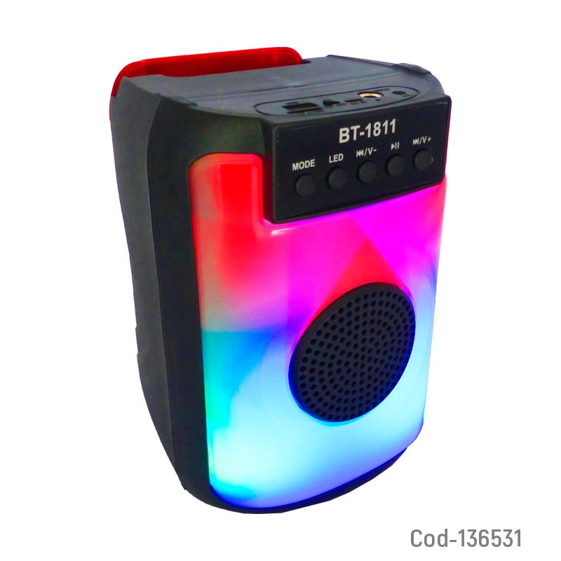 Parlante bluetooth de 3” modelo o8k-1811, con luz rgb. mayorista — imagen 3