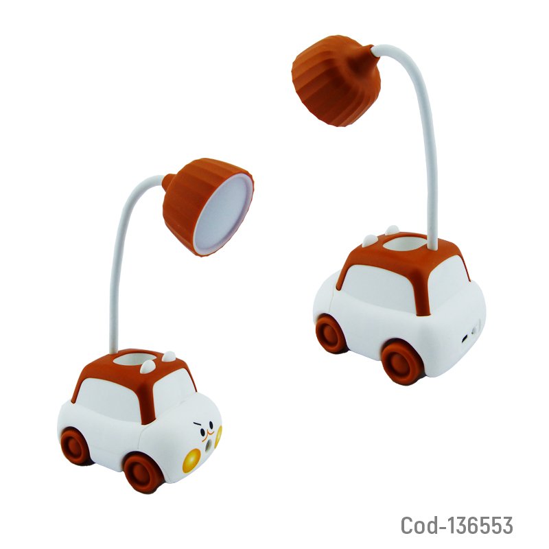 Lampara led para niño con forma de auto, modelo q-304 con porta lapiz y sacapuntas. mayorista — imagen 2
