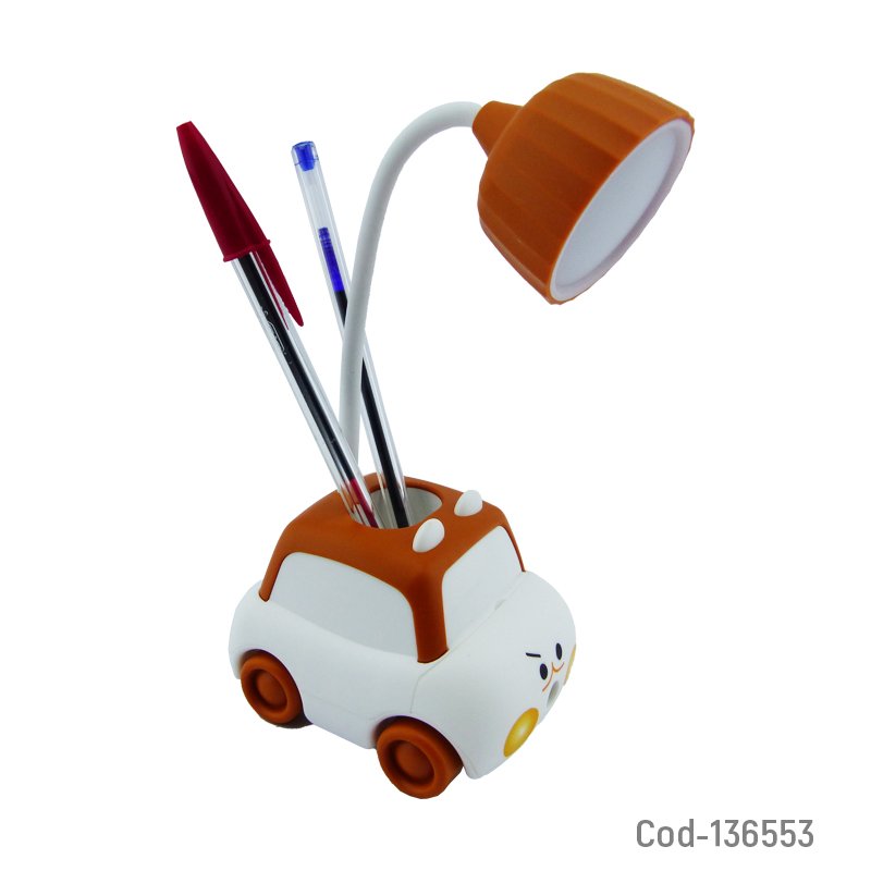 Lampara led para niño con forma de auto, modelo q-304 con porta lapiz y sacapuntas. mayorista — imagen 4