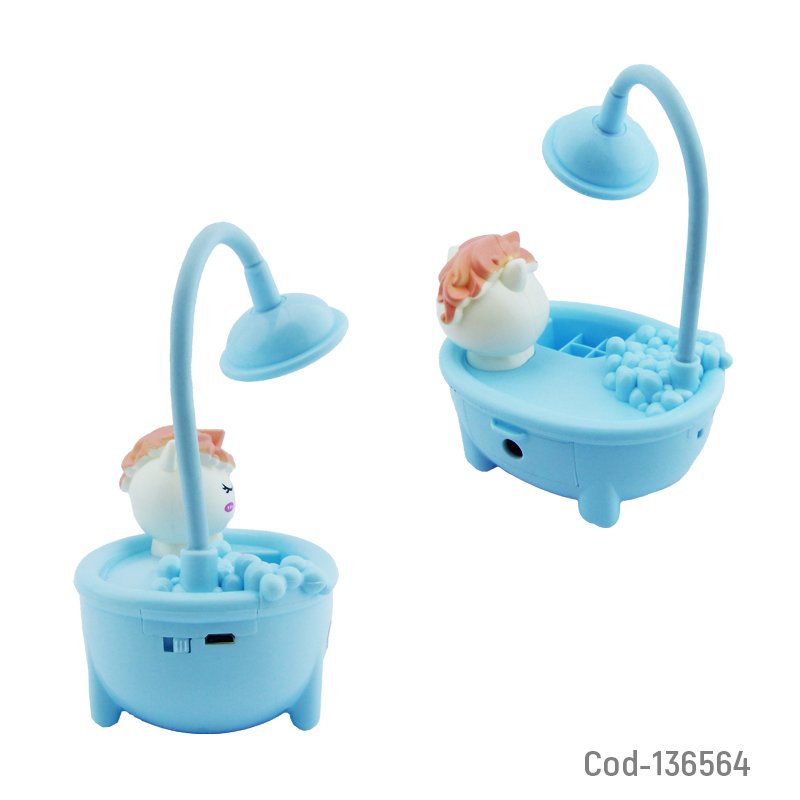 Lampara led para niño con forma de tina, modelo bjj-068 con porta lapiz y sacapuntas. mayorista — imagen 2