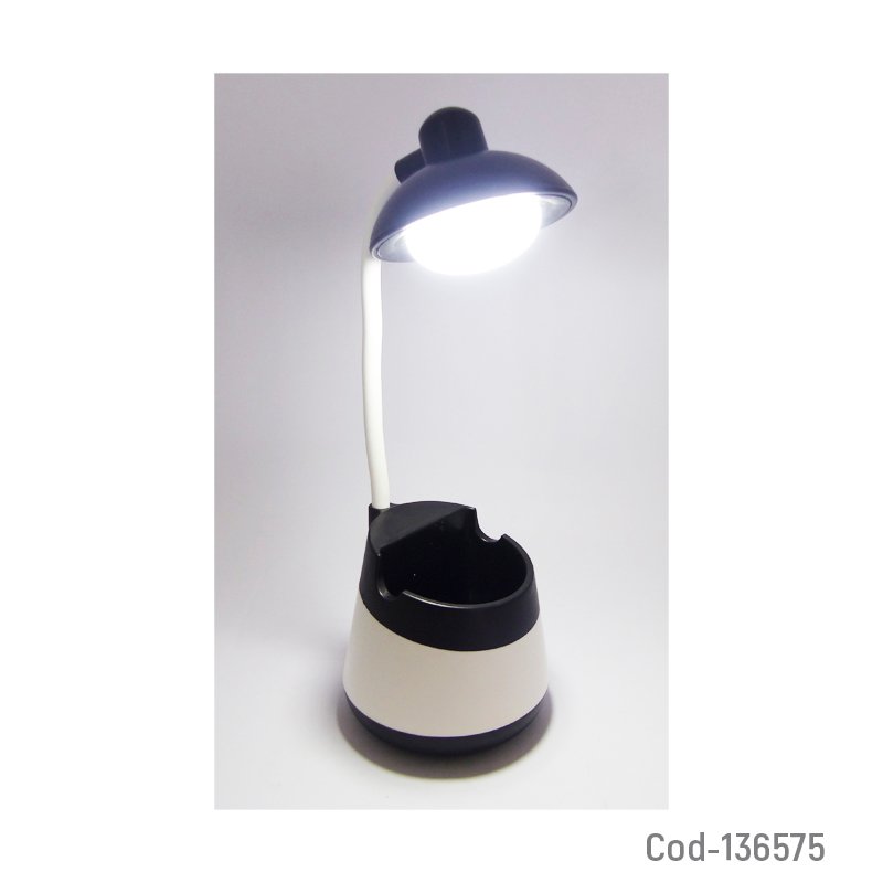 Lampara led con porta lapiz y porta celular, recargable por usb. mayorista — imagen 2