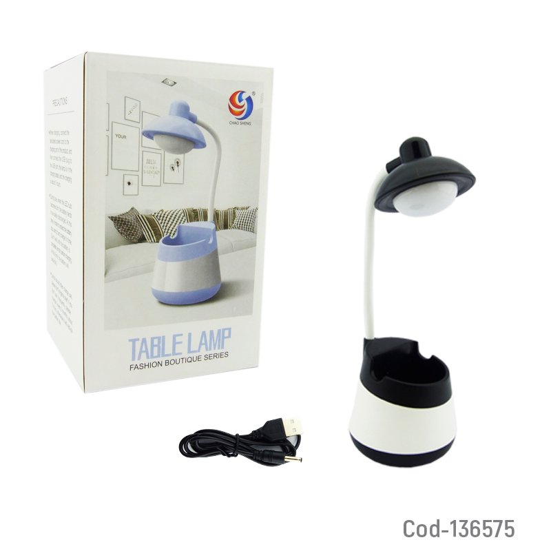 Lampara led con porta lapiz y porta celular, recargable por usb. mayorista — imagen 5
