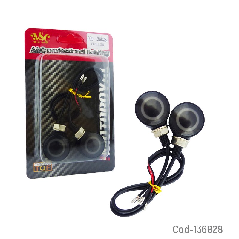 Intermitente led para moto de luz ambar, marca ayc. set x 2. - pack de 10 unidades mayorista — imagen 3