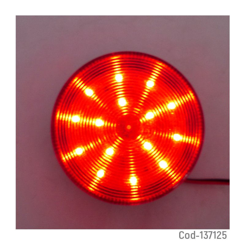 Baliza de 15 led strobo mini de luz roja, 12 volt. - pack de 10 unidades mayorista — imagen 2