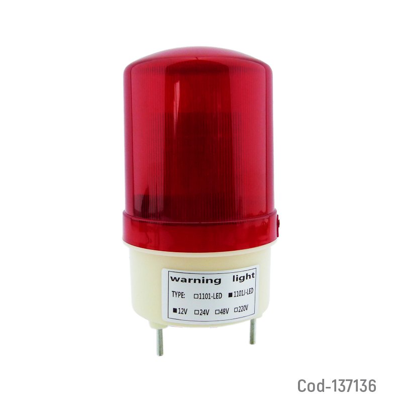 Baliza Strobo De 16 LED Grande Con Sirena Color Rojo. 18 cm x 9 cm x 9 cm por mayor en Chile
