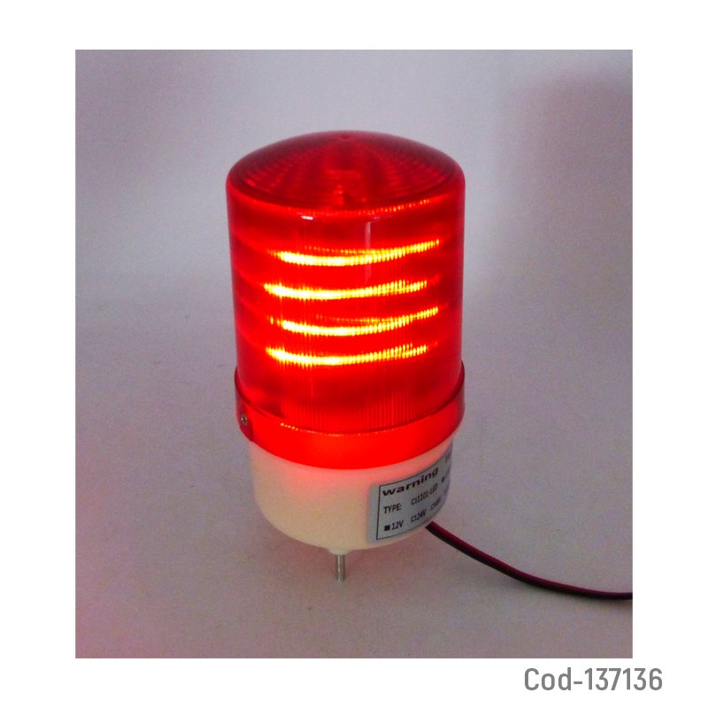 Baliza strobo de 16 led grande con sirena color rojo. mayorista — imagen 3