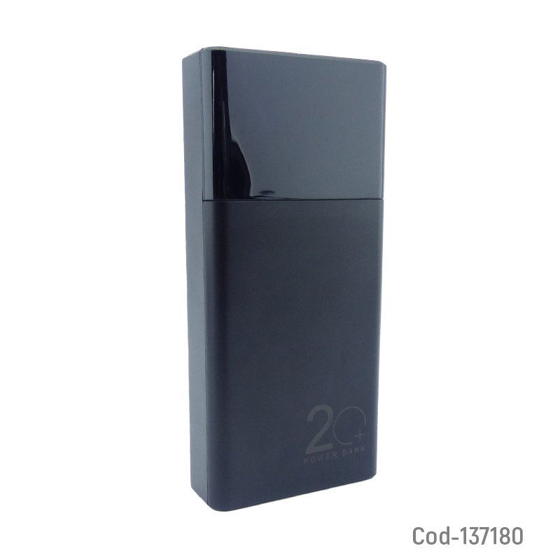 Bateria De Emergencia De 20.000 Ma Con 2 USB Y 3 Cables, Con Linterna. 14 cm x 6.3 cm x 2.5 cm por mayor en Chile