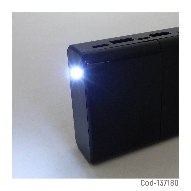Bateria de emergencia de 20.000 ma con 2 usb y 3 cables, con linterna. mayorista — imagen 4