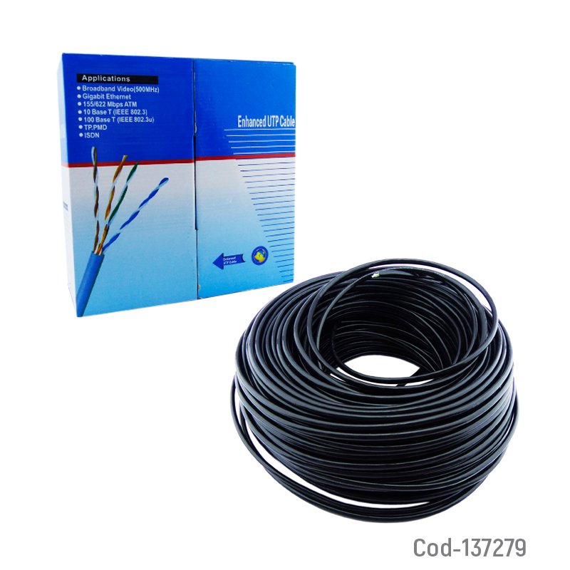 Rollo de cable utp para red modelo cat 5e para exteriores. mayorista — imagen 3