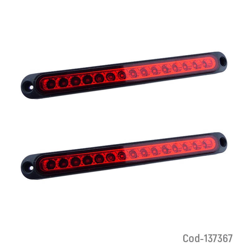 Luz Lateral De 15 LED Para Camion Set X 2 A 12 O 24 Volt De 25 Centimetros 25 cm x 2.6 cm x 2.4 cm por mayor en Chile