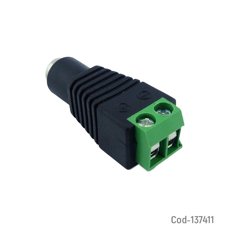 Conector Hembra DC De 5.5 X 2.5 MM A Terminal Para Camara De Vigilancia 3.8 cm x 1.2 cm x 1.3 cm por mayor en Chile