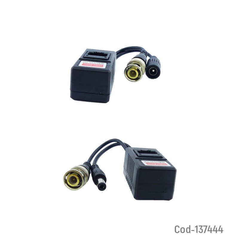 Balun bnc-dc para video con terminal doble. - pack de 10 unidades mayorista — imagen 2