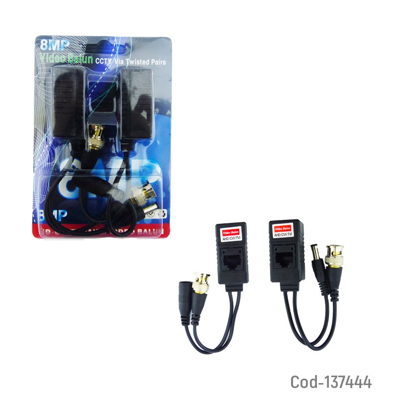 Balun bnc-dc para video con terminal doble. - pack de 10 unidades mayorista — imagen 3