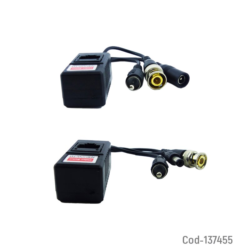 Balun bnc-dc-rca para video con terminal doble. - pack de 10 unidades mayorista — imagen 2
