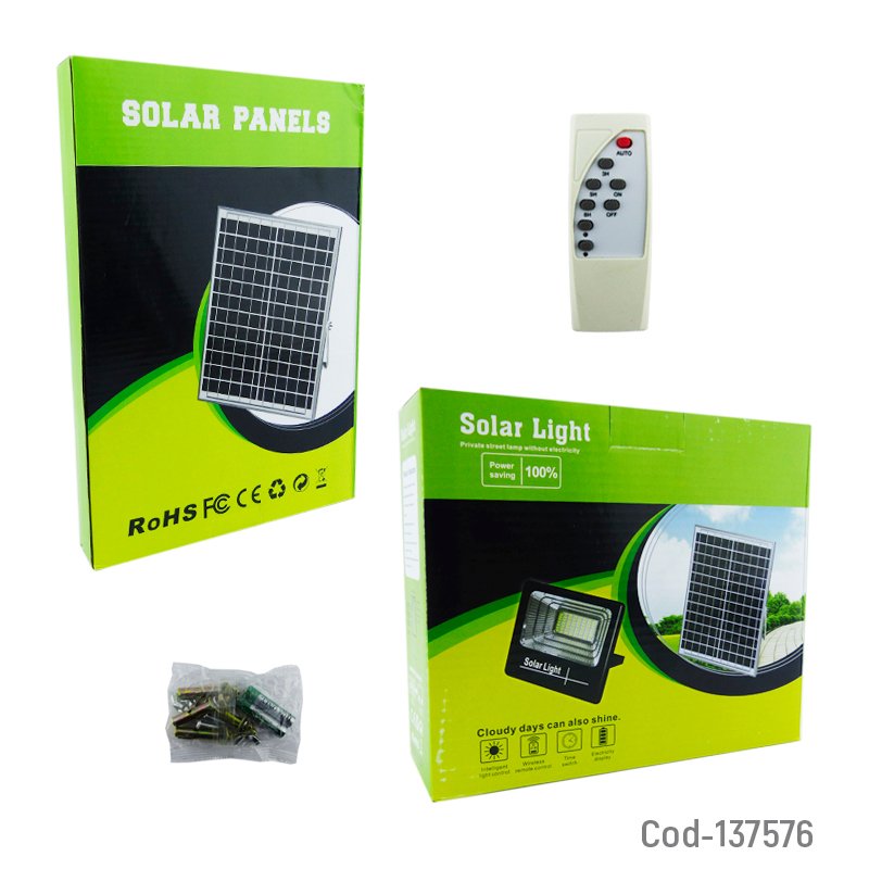 Proyector solar led con panel, de 100 watts y 688 led con control. mayorista — imagen 4