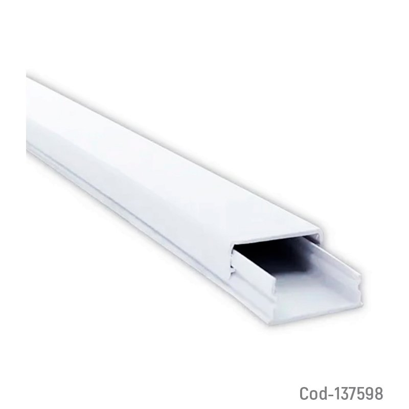 Canaleta PVC De 20 Mm X 10 Mm X 2 Metros Blanca. 2 mts por mayor en Chile