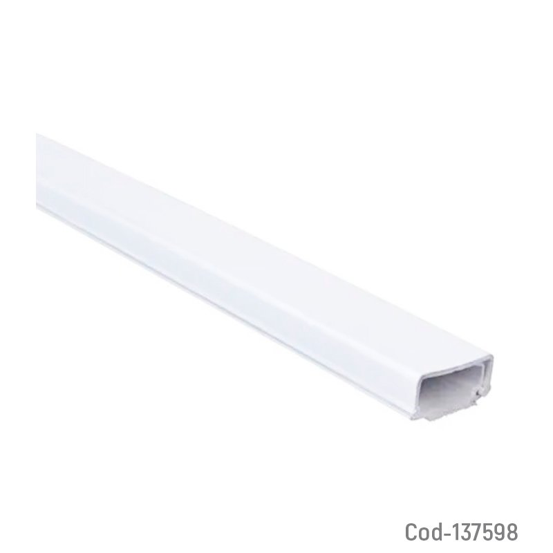 Canaleta pvc de 20 mm x 10 mm x 2 metros blanca. - pack de 20 unidades mayorista — imagen 2