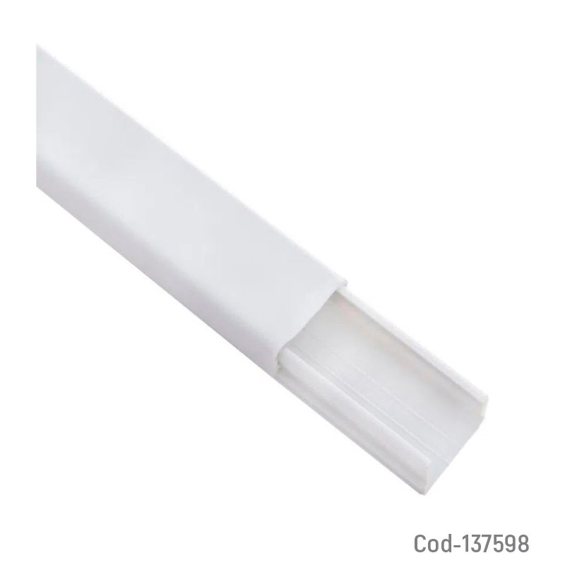 Canaleta pvc de 20 mm x 10 mm x 2 metros blanca. - pack de 20 unidades mayorista — imagen 3