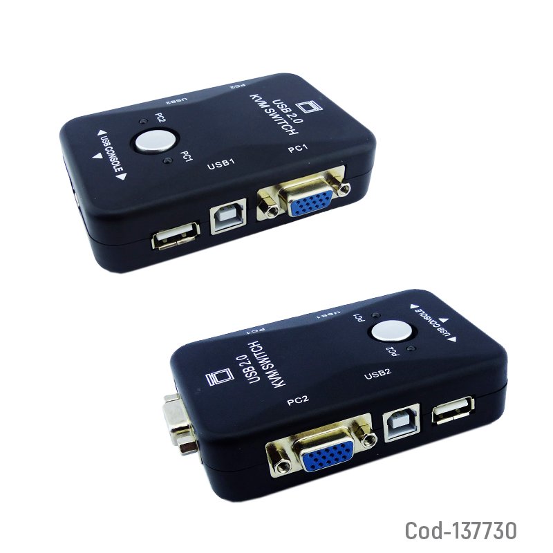 Switch kvm usb 2.0 modelo kvm-21ua conexion usb/vga/impresora capacidad 2 pc. mayorista — imagen 2