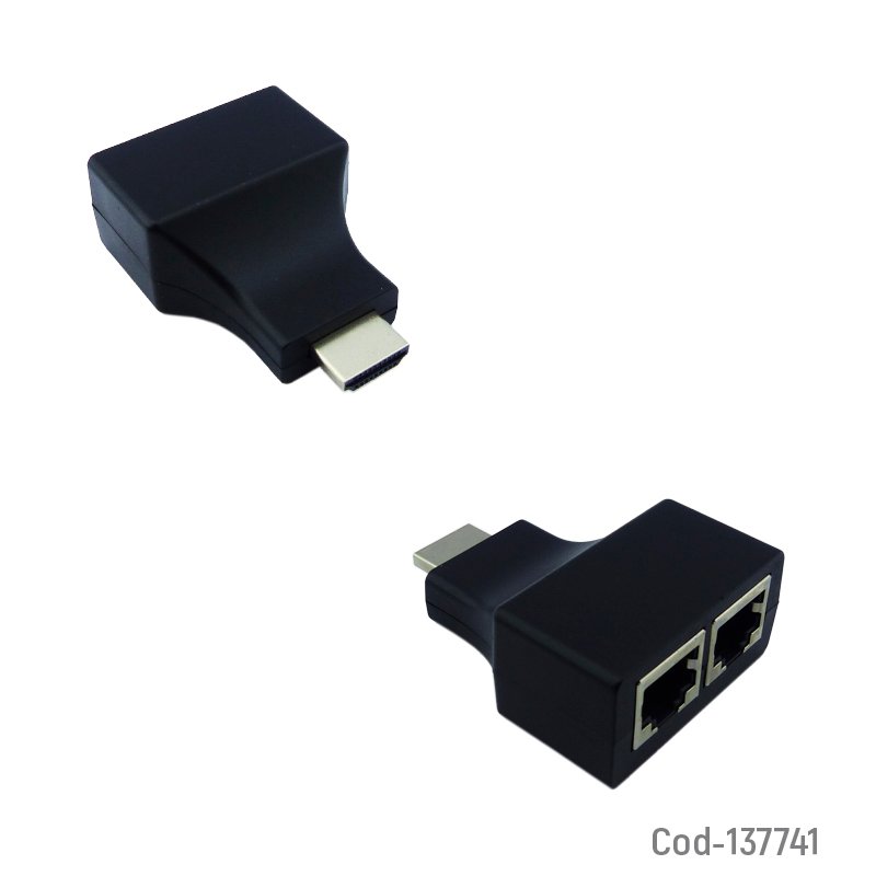 Extensor de hdmi a doble cable lan de red utp rj-45 hasta 30 metros. mayorista — imagen 2