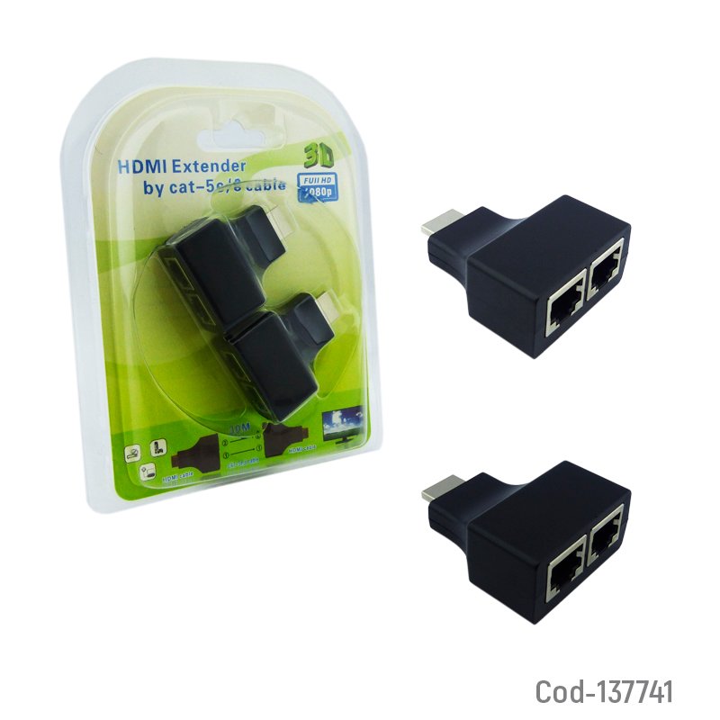 Extensor de hdmi a doble cable lan de red utp rj-45 hasta 30 metros. mayorista — imagen 3