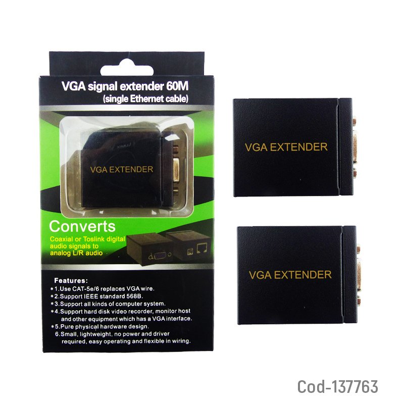 Extension de conector vga a lan rj-45 hasta 60 m. mayorista — imagen 3