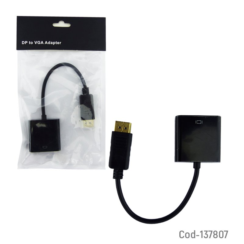 Convertidor de display port a vga hembra en bolsa. - pack de 10 unidades mayorista — imagen 3