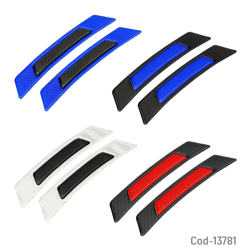 Protectores reflectantes para puerta de auto, set x 2. - pack de 10 unidades mayorista — imagen 2