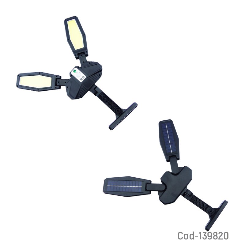 Foco solar con brazo doble con 202 led cob, modelo kxk-988, con control. mayorista — imagen 2
