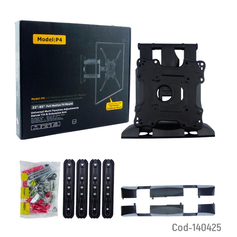 Soporte para tv de 32” a 65” con brazo y cubre cables. mayorista — imagen 4
