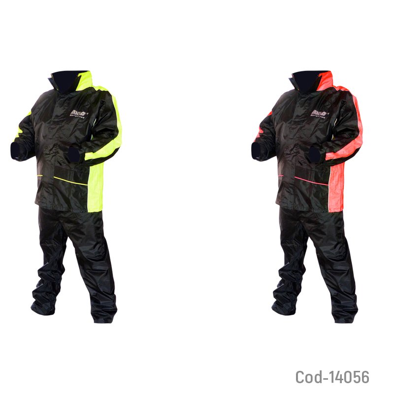 Traje de lluvia para moto axio 2 piezas 4 colores con reflectante alta calidad mayorista — imagen 4