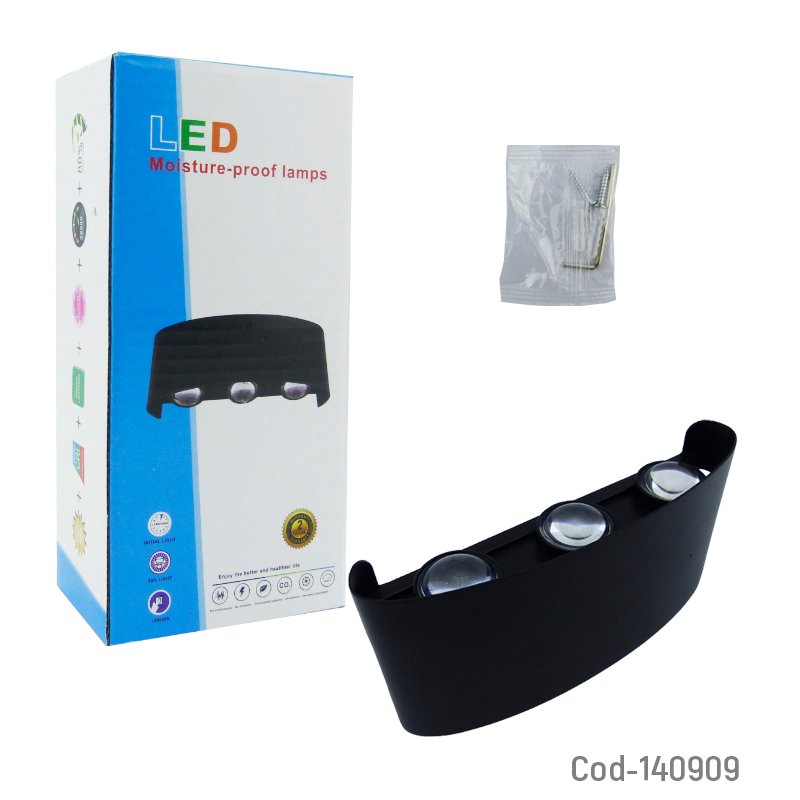 Aplique de 6 led decorativo en aluminio de luz fria mayorista — imagen 4