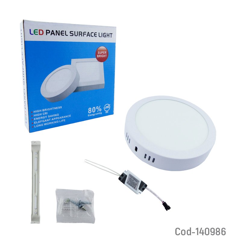 Foco led panel de 12 watt sobrepuesto, 3 en 1 redondo. - pack de 10 unidades mayorista — imagen 4