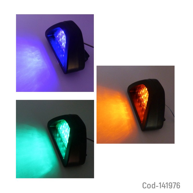 Tercera luz de freno auxiliar strobo triangular - pack de 10 unidades mayorista — imagen 3