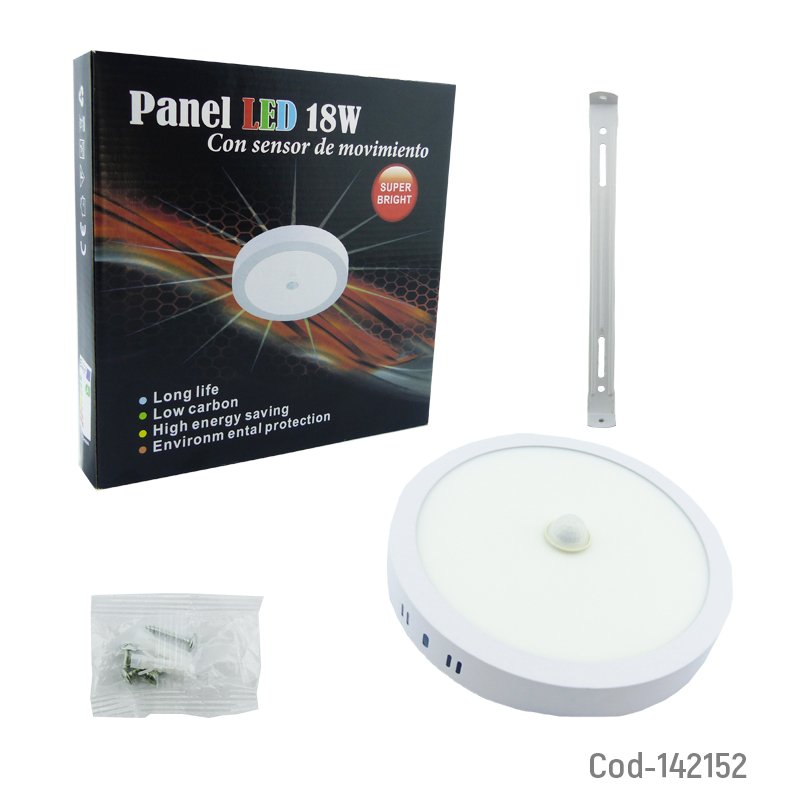 Foco redondo led panel de 18 watt con sensor. mayorista — imagen 4