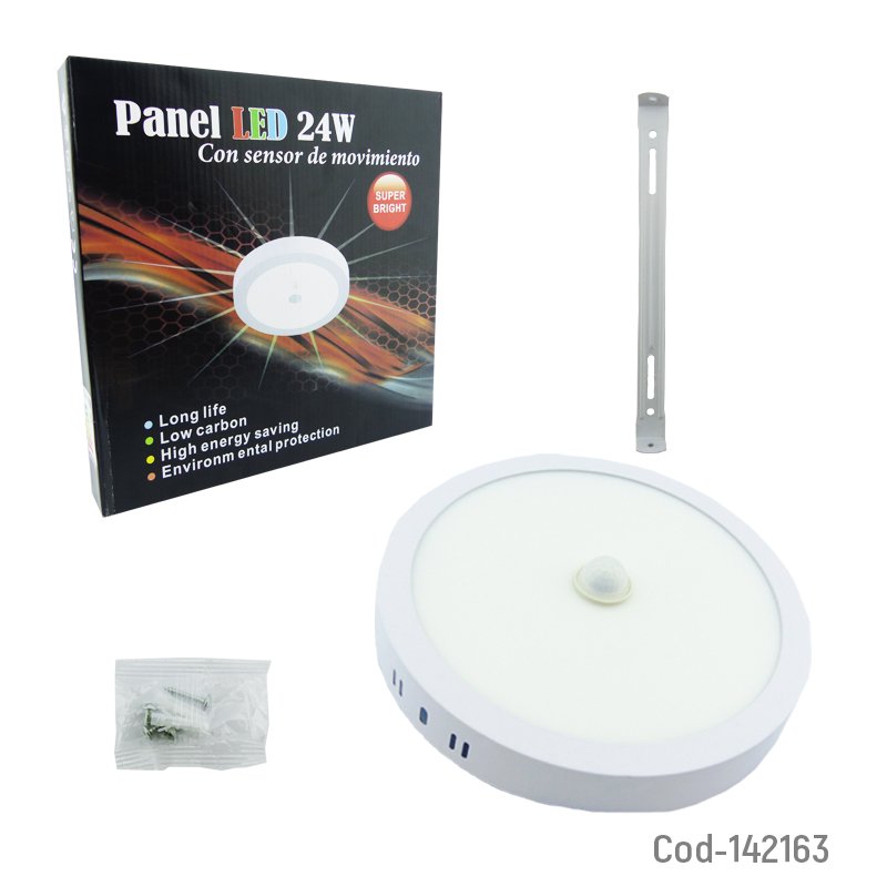 Foco led panel de 24 watt, redondo, con sensor. mayorista — imagen 4
