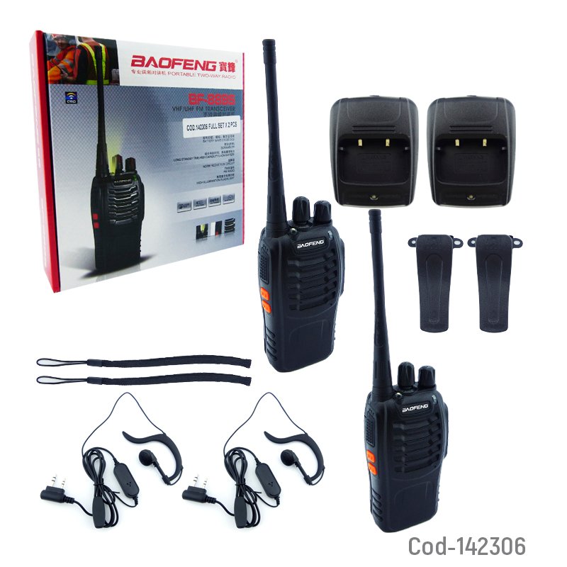 Radio handy portatil recargable marca baofeng, modelo bf-888s, set x 2 mayorista — imagen 3