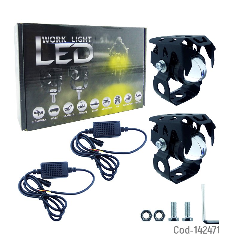 Neblinero led para moto de metal duo-color, 12 a 60 volt mayorista — imagen 4
