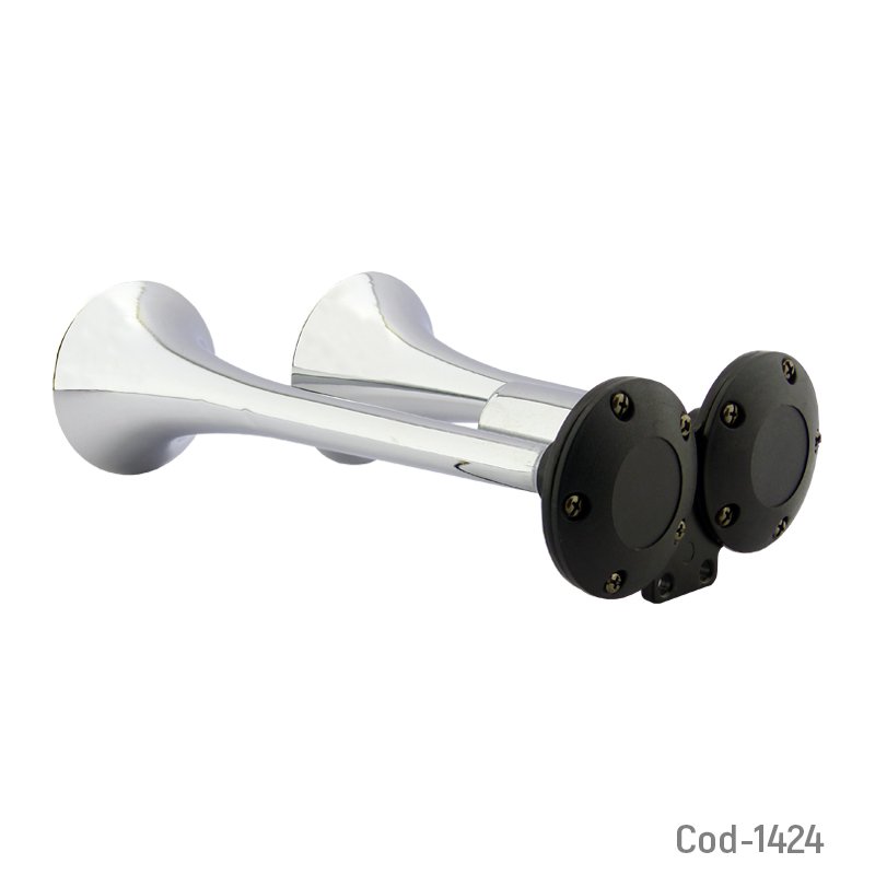 Bocina doble 12/24v, metalica cromada, sk-300 mayorista — imagen 3