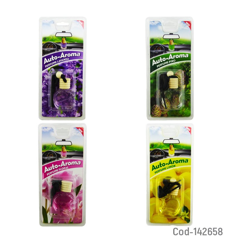Desodorante para auto mini en frasco con tapa de madera, 6 aromas. - pack de 20 unidades mayorista — imagen 2