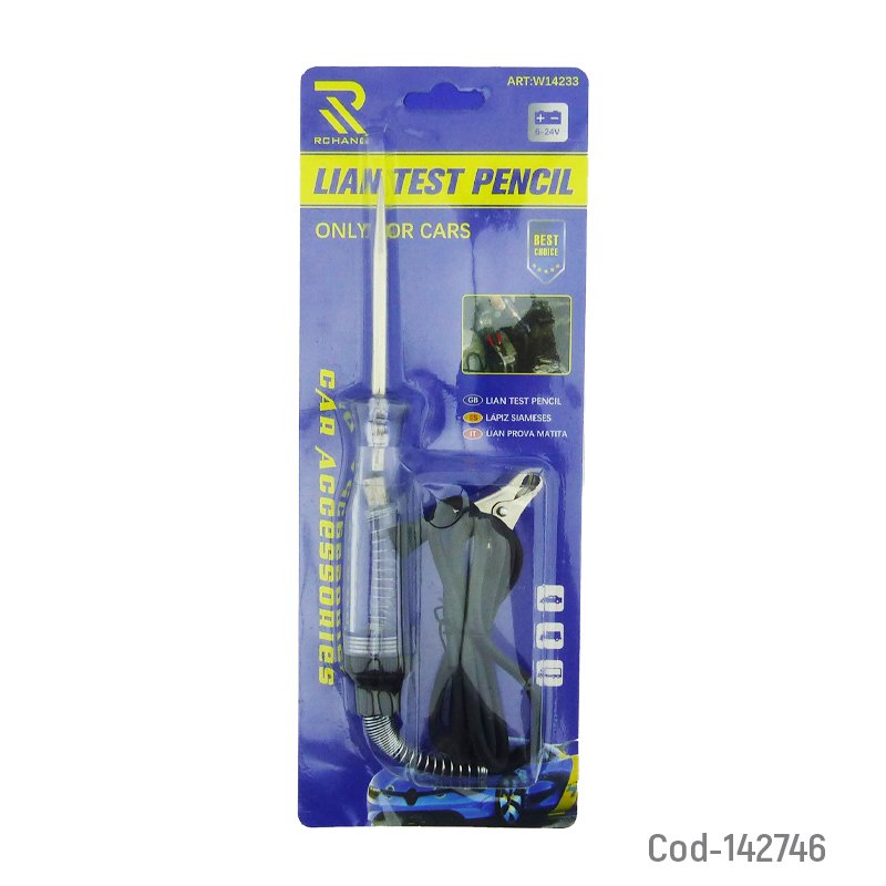 Tester Tipo Destornillador Grande De 6 A 24 Volt Para Auto, Marca R-CHANG. 19.3 cm x 2.5 cm por mayor en Chile