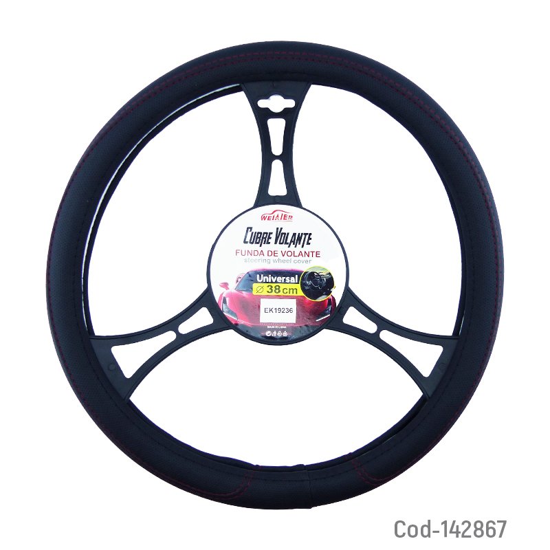 Cubre Volante Cuero-Tela Modelo M-200 Marca WEIAIER En 3 Colores por mayor en Chile