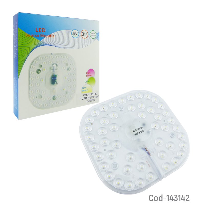 Placa led de 18 watt y 36 led cuadrado para remplazo con iman - pack de 10 unidades mayorista — imagen 3