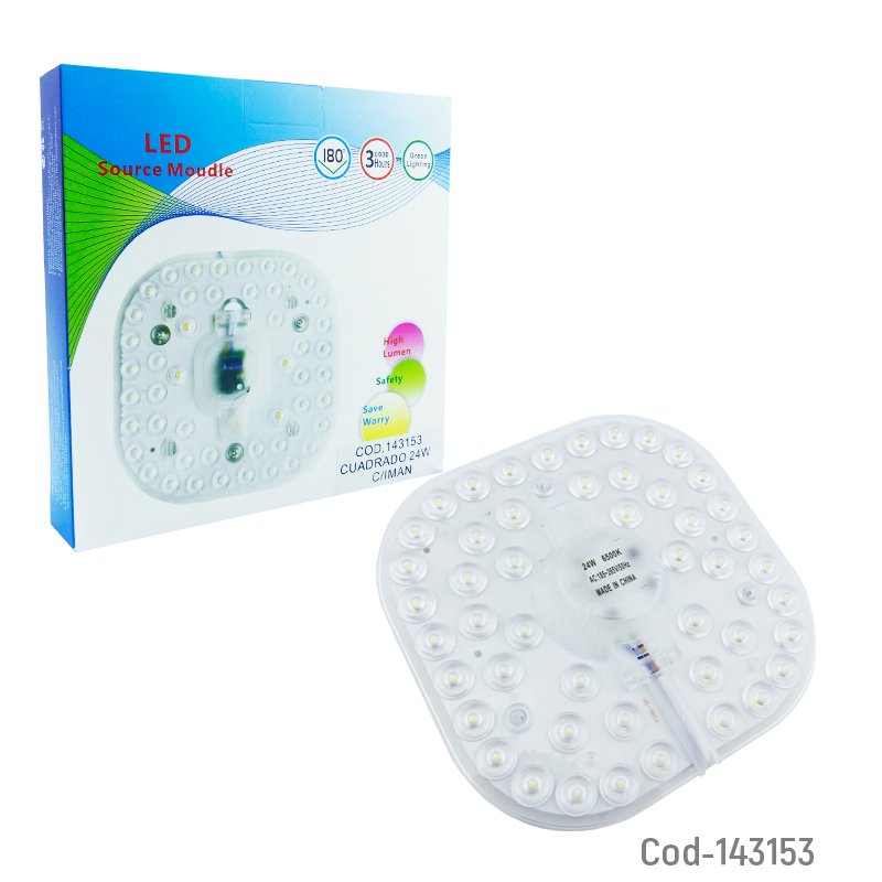 Placa led de 24 watt y 48 led cuadrado para remplazo con iman - pack de 10 unidades mayorista — imagen 3
