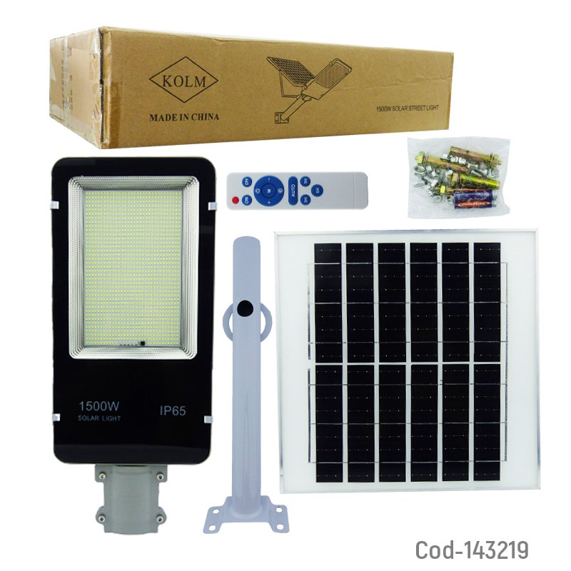 Foco Con Brazo Solar De 1500 W, 1216 LED, Una Placa De Metal Y Control. 39.5 cm x 21 cm x 5 cm por mayor en Chile