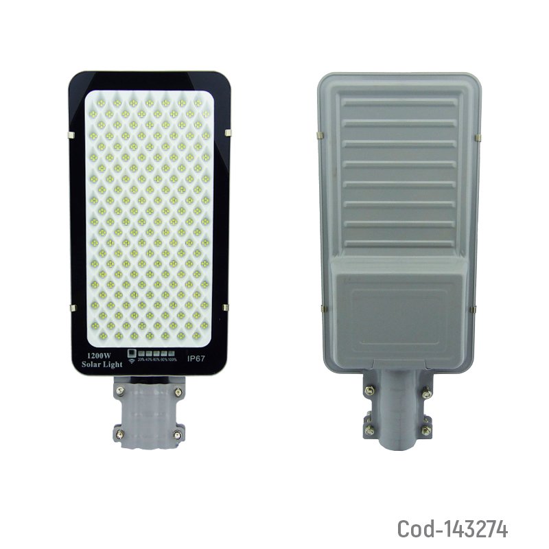 Foco con brazo solar de 1200 watt, 688 led, placa de metal e indicador de carga y control remoto. mayorista — imagen 2
