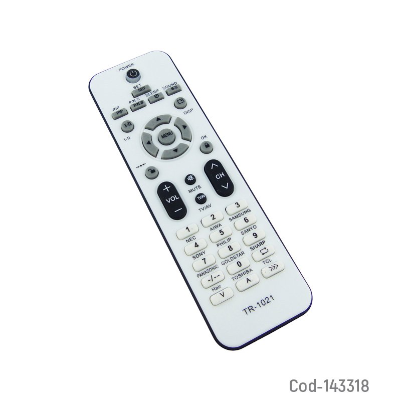 Control Remoto Universal Para TV Modelo TR-1021. 15.2 cm x 4.7 cm x 2.5 cm por mayor en Chile