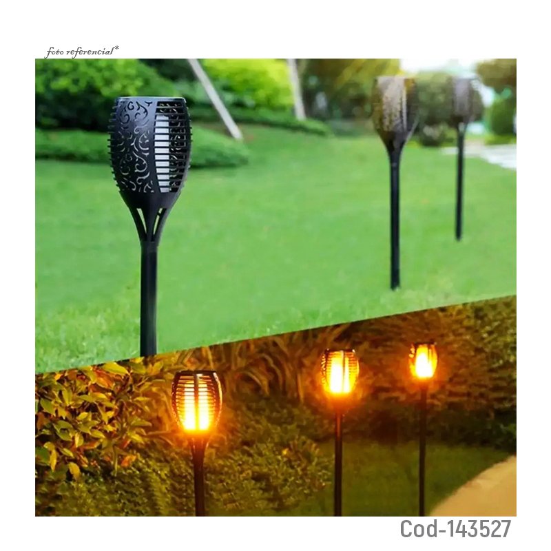 Estaca solar de pvc tipo llama, modelo xf-6018. medidas 60 cm x 10 cm mayorista — imagen 3