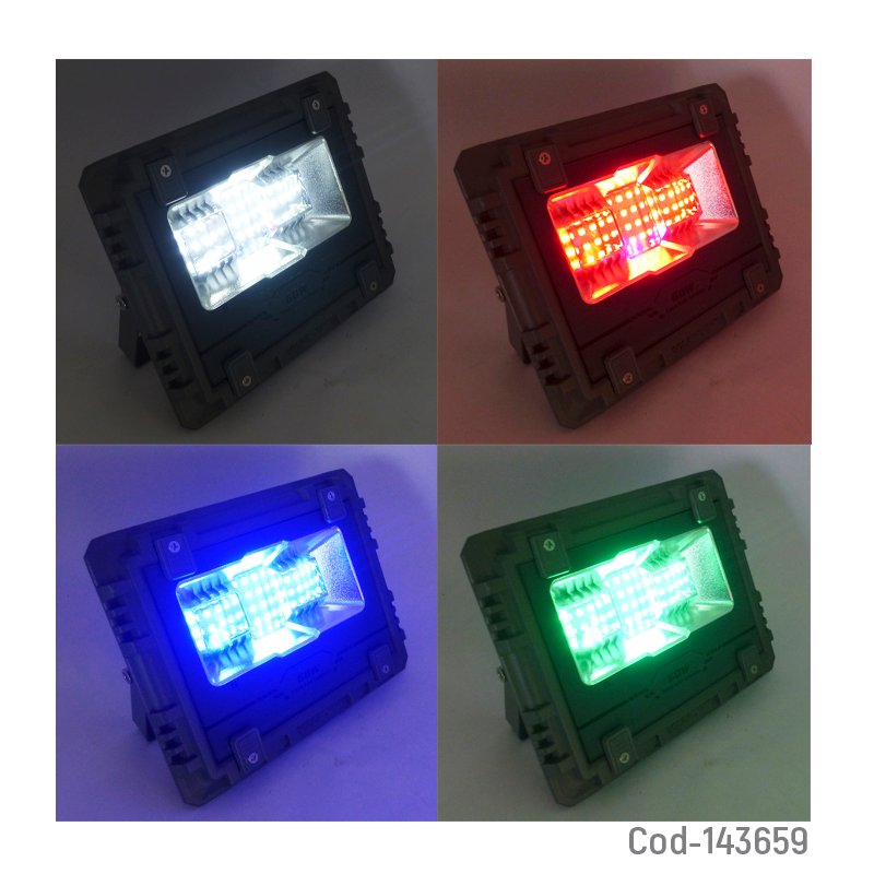 Proyector solar led de 60 watt con luces rgb, app para smartphone y panel con 24 led. mayorista — imagen 3
