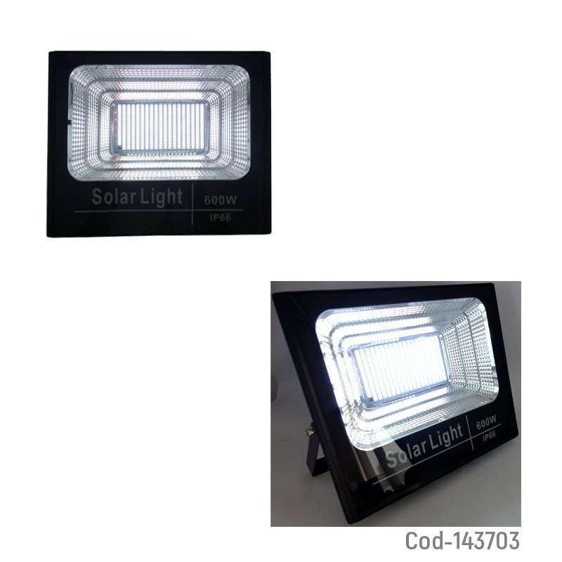 Proyector solar led de 600 watt, 380 led, panel solar modelo 5370 de metal con control remoto. mayorista — imagen 3